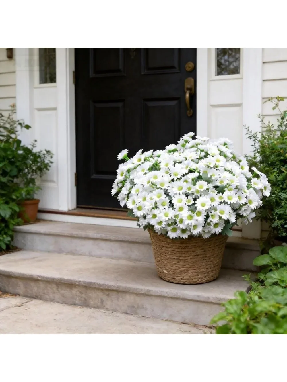 24 Bundles UV Resistant Artificial Daisy Flowers - Faux Mums for Home Garden